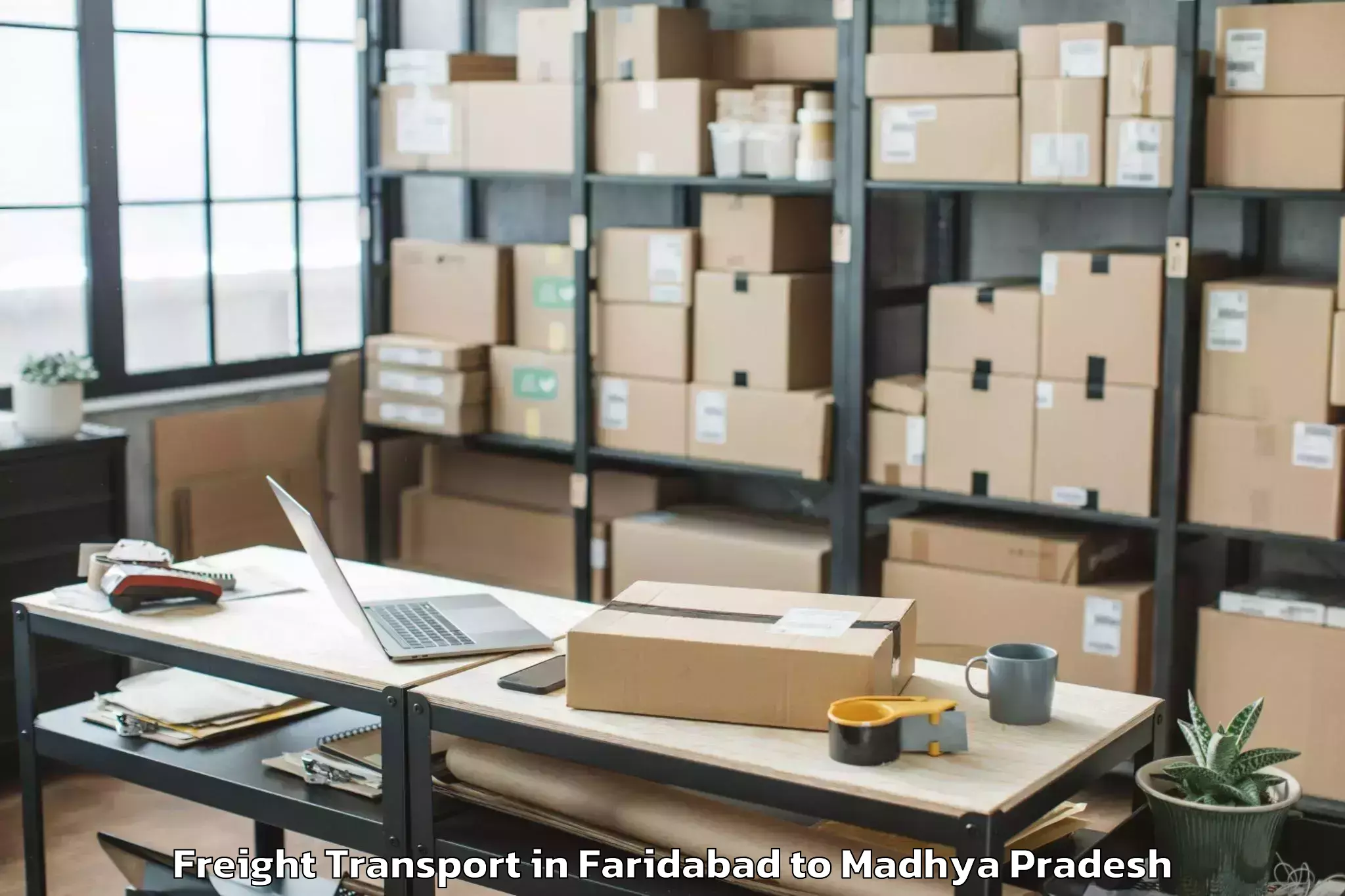 Easy Faridabad to Sage University Indore Freight Transport Booking